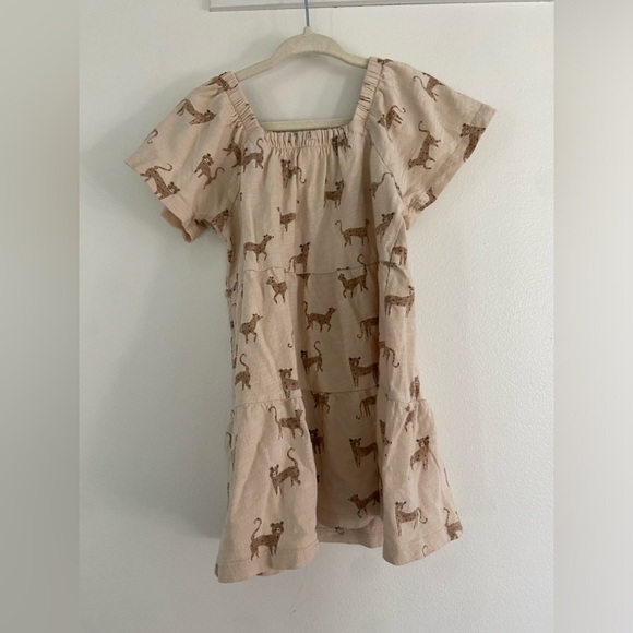 Rylee + Cru Girls Agnes  Tiered Leopard Dress EUC 2-3 Years - Picture 4 of 4